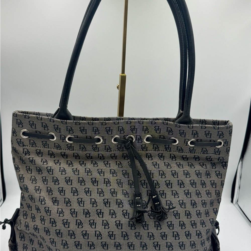 Dooney & Bourke Brown and Black Logo Tote
